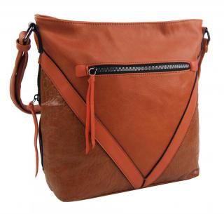 Oranžová stredne veľká crossbody dámska kabelka XH5047