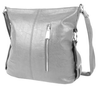 Svetlo šedá moderná crossbody dámska kabelka 67-MH