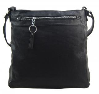 TESSRA Veľká čierna crossbody dámska kabelka D5580