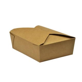 Kraft box na jedlo č. 3, 1800 ml (19,5 x 14 x 6,5 cm) / 25ks
