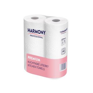 Kuchynské utierky tissue 2-vrstvové  Harmony Professional  50 útržkov [2 ks]