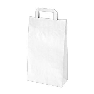 Papierové tašky 22+10 x 36 cm biele [50 ks]