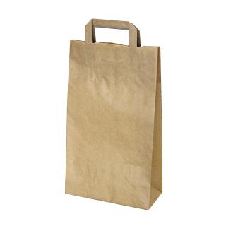Papierové tašky 22+10 x 36 cm hnedé [50 ks]