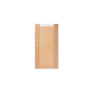 Papierové vrecká s okienkom - pečivo malé (15+6x29cm, ok.10cm) [1000 ks]
