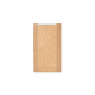 Papierové vrecká s okienkom - pečivo veľké (18+6x32cm, ok.13cm) [1000ks]
