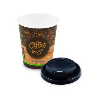 Papierový pohár  Coffee to go  280 ml, + viečko (Ø 80 mm) [10 ks]