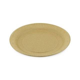 Papierový tanier plytký, hnedý Ø 23 cm [100 ks]