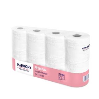 Toaletný papier tissue 3-vrstvý  Harmony Professional  250 útržkov [8 ks]