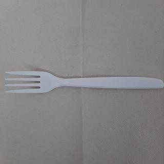 Vidlička (PP) znovu použiteľná biela 18,5cm (50 ks)