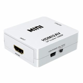Prevodník MINI HDMI2AV, 1080p konvertor HDMI na 3x RCA Cinch