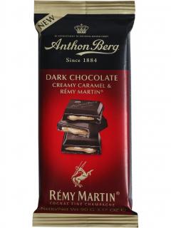 Anthon Berg horká čokoláda s karamelom a Rémy Martin 90 g