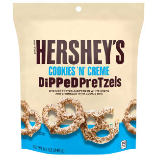 Hershey's Cookies Creme Dipped Pretzels 240g