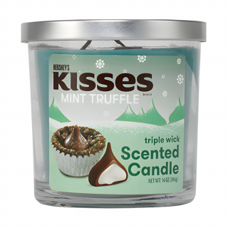 Hershey's Kisses Mint Truffle Triple Wick Scented Candle 396g