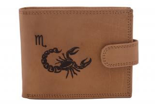 Pánska peňaženka MERCUCIO natural vzor 35 znamenie škorpión 2911927