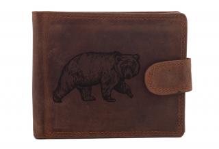 Pánska peňaženka MERCUCIO svetlohnedá vzor 20 medveď 2911906