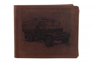 Pánska peňaženka MERCUCIO svetlohnedá vzor 67 retro nákladné auto 2911908