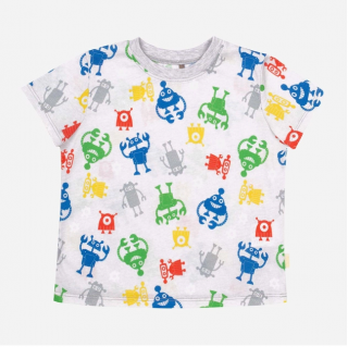 Chlapčenské tričko ROBOT značky BEMBI Veľkosť: 80, Farba: Sivá