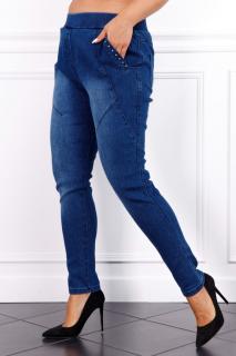 Dámske džínsové nohavice Kira modrá Veľkosť: 3XL