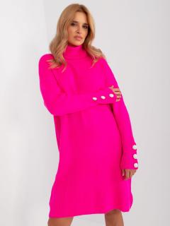 Dámske pletené šaty over size - mix farieb Veľkosť: UNI, Farba: Ružová