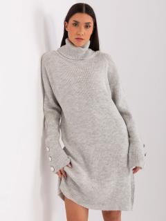 Dámske pletené šaty over size - mix farieb Veľkosť: UNI, Farba: Sivá