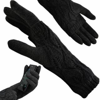Dámske rukavice 2in1 Veľkosť: UNI, Farba: Čierna