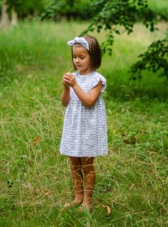 Dievčenské šaty s čelenkou  MIRKA Veľkosť: 104, Farba: Biela