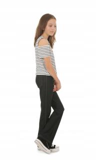 Dievčenské široké nohavice MIRIAM mix farieb Veľkosť: 116, Farba: Čierna