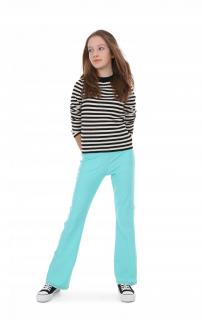 Dievčenské široké nohavice MIRIAM mix farieb Veľkosť: 122, Farba: Mätová