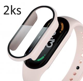 2ks Ochranný kryt pre Xiaomi Mi Band 7 - Ružovkastý