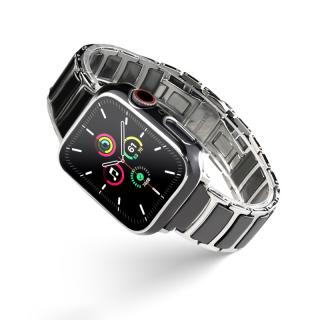 Ceramic DUAL - luxusný remienok na Apple Watch / Čierno-strieborný 38/40/41mm, Čierno-strieborný