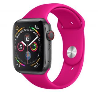 Jednofarebný remienok na Apple Watch - Garnet red 38/40/41mm, Garnet red, Dámsky - S/M (12 - 18cm)