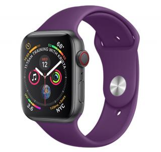 Jednofarebný remienok na Apple Watch - Tmavo fialový 38/40/41mm, Tmavo fialový, Dámsky - S/M (12 - 18cm)