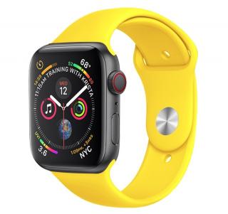 Jednofarebný remienok na Apple Watch - Žltý 38/40/41mm, Žltý, Dámsky - S/M (12 - 18cm)