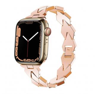 Kovový DIAMOND remienok pre Apple Watch - Rose Gold Rose Gold, 38/40/41mm