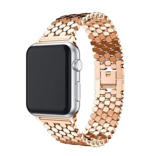 Kovový DOT remienok pre Apple Watch - Rose Gold 38/40/41mm, Rose Gold