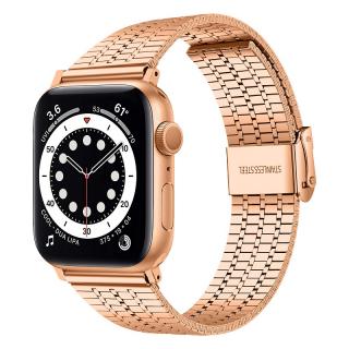 Kovový STRIPE remienok pre Apple Watch - Rose Gold 38/40/41mm, Rose Gold