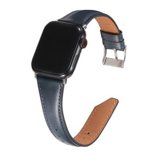 Kožený COLORFULL SLIM remienok na Apple Watch - Modrý 38/40/41mm, Modrý