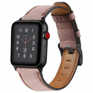 Kožený RETRO remienok na Apple Watch - Pink 38/40/41mm, Pink