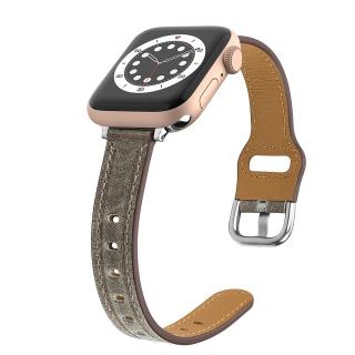 Kožený RETRO SLIM remienok na Apple Watch - Coffee 38/40/41mm, Coffee