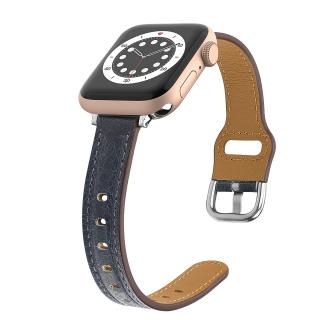 Kožený RETRO SLIM remienok na Apple Watch - Vintage blue 42/44/45/49mm, Vintage Blue