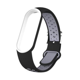 Mi Band 5/6/7 EF náhradný náramok s kovovým zapínaním Čiernošedá