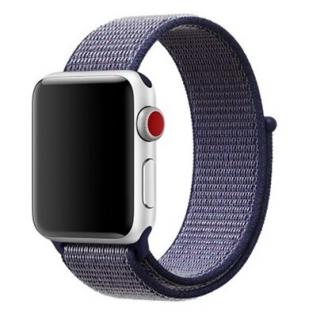 Nylonový remienok na Apple Watch na suchý zips - Modrá štruktúra 42/44/45/49mm, Modrá Štruktúra