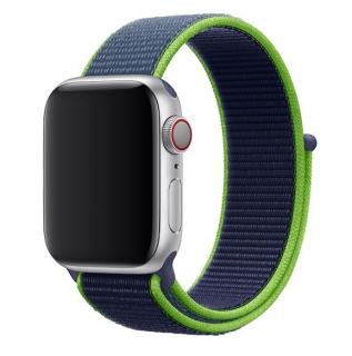 Nylonový remienok na Apple Watch na suchý zips - Modro zelený 38/40/41mm, Modro Zelený