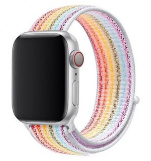 Nylonový remienok na Apple Watch na suchý zips - Multicolor 42/44/45/49mm, Multicolor