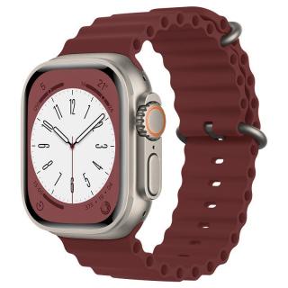 Oceánsky ťah na Apple Watch - Vínovo červená 42/44/45/49mm, Vínovo červená