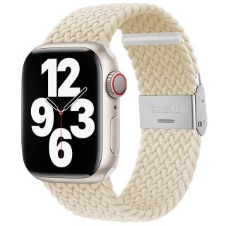 Pletený remienok na Apple Watch s prackou - Béžový 42/44/45/49mm, Béžový