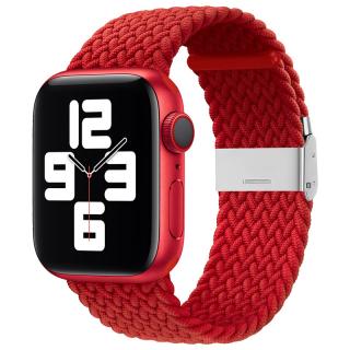 Pletený remienok na Apple Watch s prackou - Červený 42/44/45/49mm, Červený