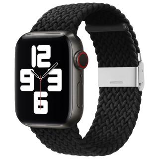 Pletený remienok na Apple Watch s prackou - Čierny 38/40/41mm, Čierny