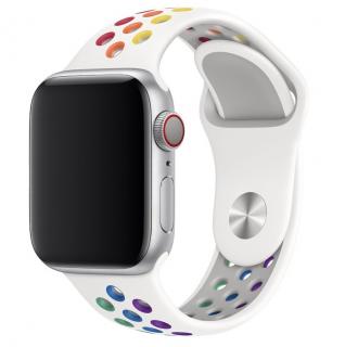 Športový remienok na Apple Watch - Bielo-farebný 38/40/41mm, Bielo-farebný, Dámsky - S/M (12 - 18cm)