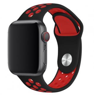 Športový remienok na Apple Watch - Čierno-červený 38/40/41mm, Čierno-červený, Dámsky - S/M (12 - 18cm)